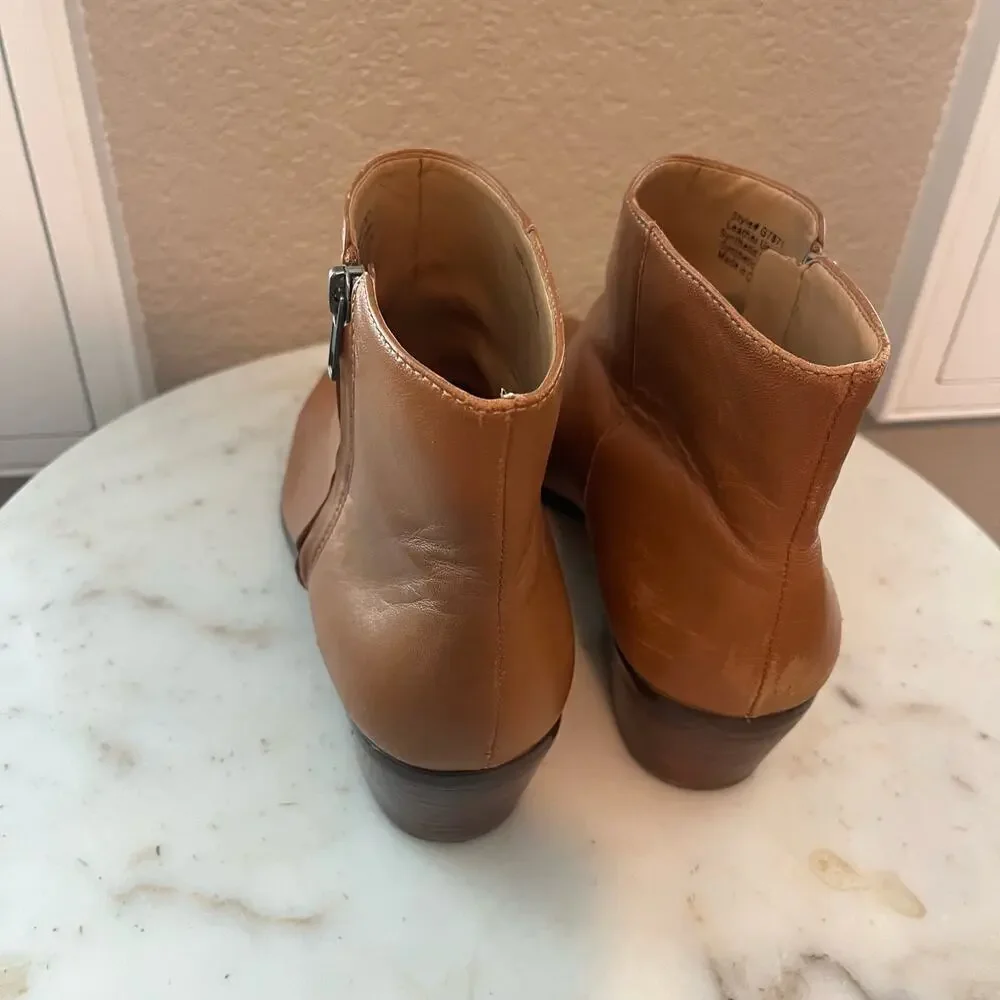 J. Crew Camel Leather Booties 10 Soft Ankle
